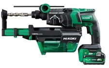 HiKOKI DH36DPF 36V SDS+ Rotary Hammer, 2 Batt, Charger, Dust Kit, Case, Japan