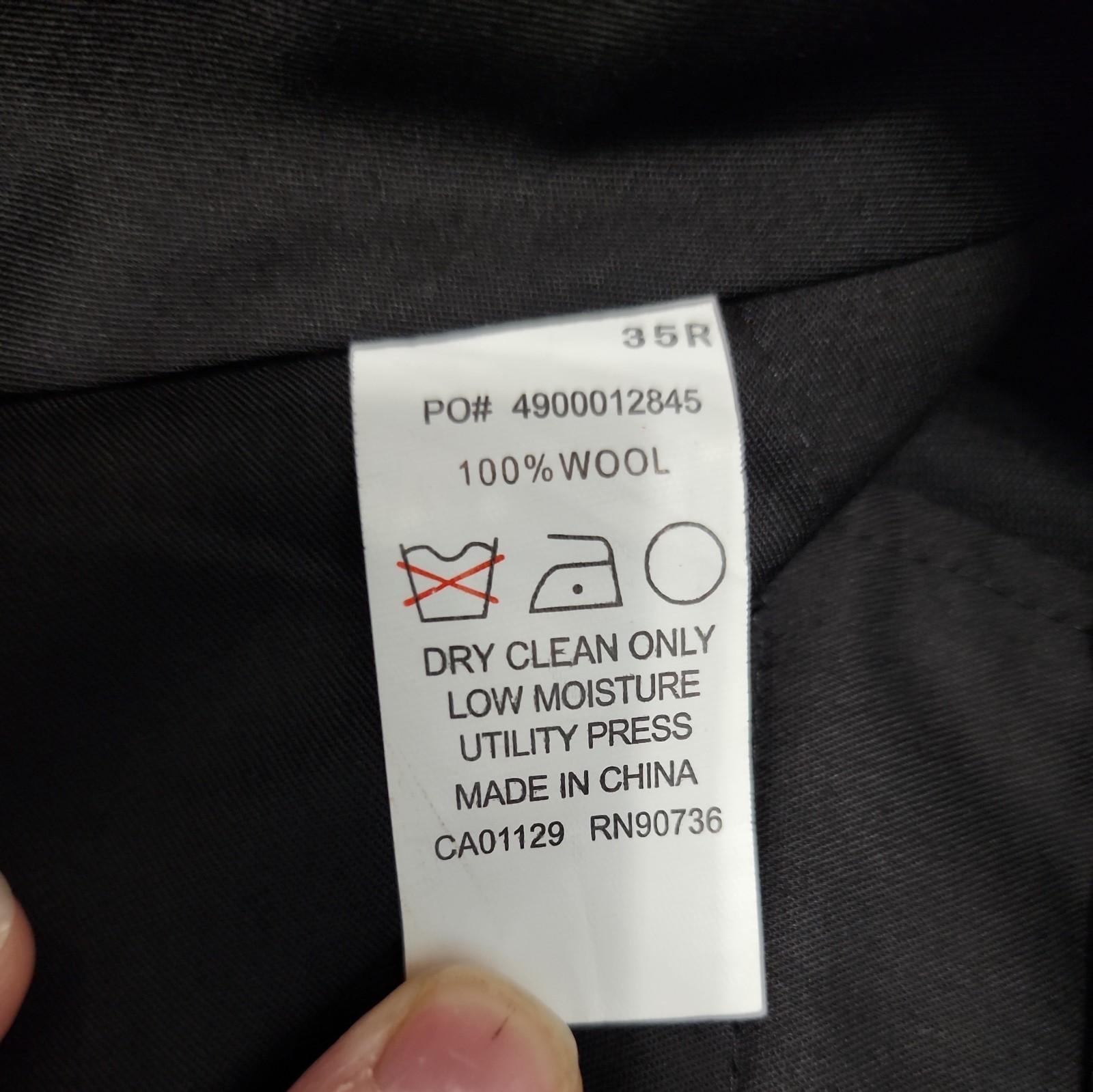 DKNY Wool Solid Black Suit (jacket and pants) - image 9