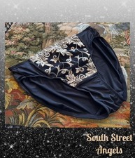 SOMA BLACK CHAMPAGNE SENSUOUS LACE HIGH LEG PANTIES SIZE MEDIUM