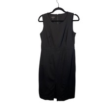 Talbots 6P Black Sheath Dress Sleeveless Lined Work Office Classic EUC