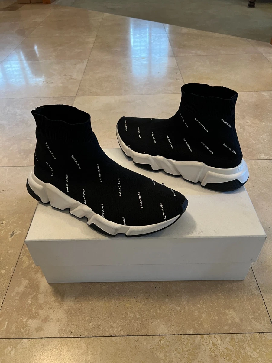 Balenciaga Speed Sneaker Clearsole - Black White for sale | eBay