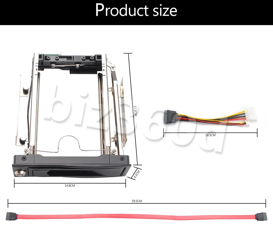 2X 5.25" Trayless Hot Swap Mobile Rack for 3.5" Hard Drive Caddy SATA Backplane - Image 3 of 4