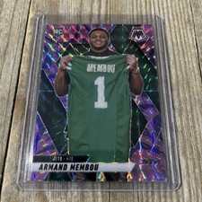 2025 Panini Mosaic #35Armand Membou (RC) -  Reactive Purple Prizm New York Jets