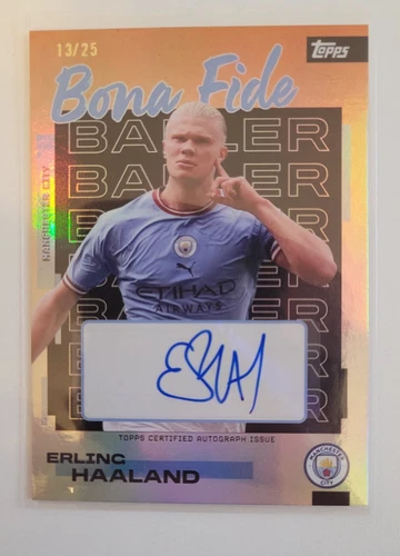 Topps Haaland Auto Bona Fide Baller /25 Manchester City Team Set 2025/26