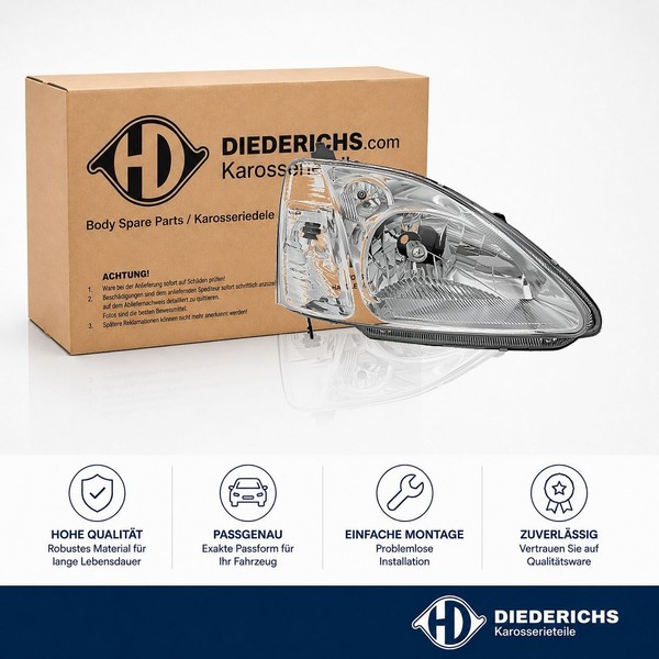 Hauptscheinwerfer Rechts Diederichs 5208380 FÜR Honda Frontscheinwerfer-image