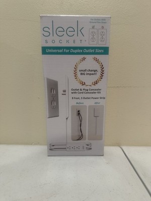 Sleek Socket UltraThin Outlet & Plug Concealer With Cord Management Kit