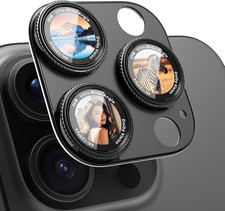 Metal Camera Lens Protector for Iphone 15 Pro/15 Pro Max, 9H Tempered Glass with