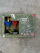 Lawn Darts Yard Game Family Fun Safe Soft Tip Weighted Darts with Target Rings