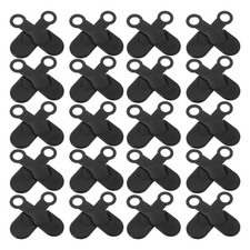 100 Pcs Black Silicone Hanger Grips Elastic Covers Clothes Rack Pads