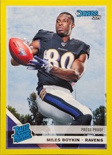2019 Donruss Press Proof Yellow Parallel #330 Miles Boykin Baltimore Ravens RR