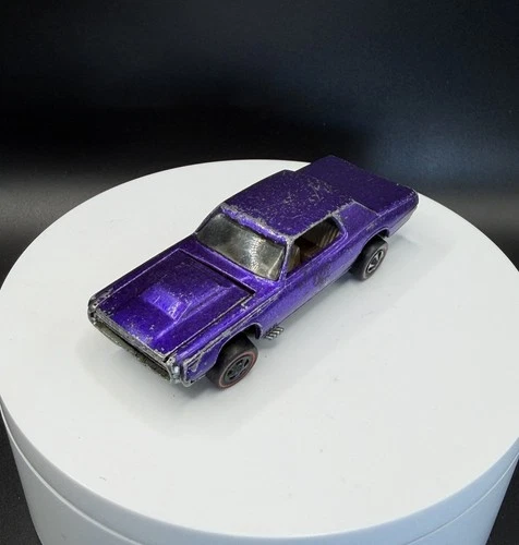 Vintage Hot Wheels Redline Custom T-Bird Purple US Base - Nice Car, Good Filler