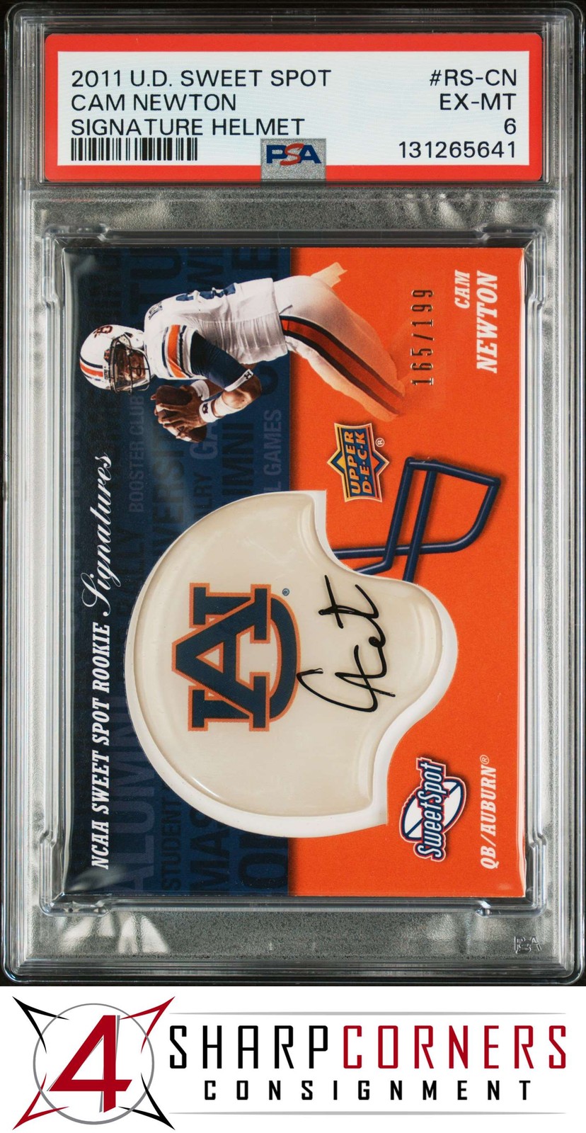 Cam Newton Upper Deck Sweet Spot Signature Helmet #RSCN Base