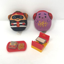 McDonald's Grimace Hamburglar Squishmallow Happy Meal Toys Lot Nugget Tray Booth