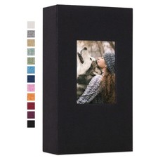 Linen Photo Album 300 Pockets for 4x6 Photos, Fabric Cover, Slip-in Design