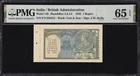 British India One Rupee 1935 KGV with Selvage Pick-14b GEM UNC PMG 65 EPQ