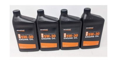 Generac 4-Quarts Full Synthetic Motor Oil 5W-30 SN Part 0J5140