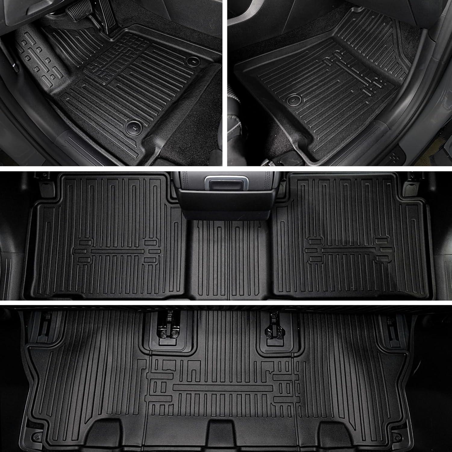 Floor Mats for 2024 2025 2026 Hyundai Santa Fe Car Mat Accessories(Fit Hybrid an