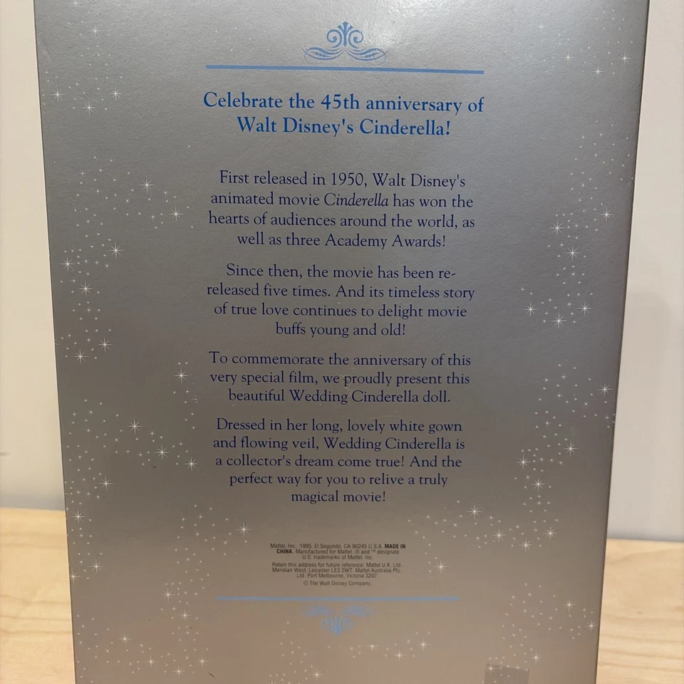 Barbie Cenicienta Boda Disney 1995 45 Aniversario Foto 4 de 4
