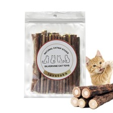 Luystoka Silvervine Sticks for Cats, 30PCS Kitten Toys Catnip (30pcs), 1