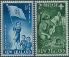 New Zealand 1953 SG719-720 Girl Guides and Boy Scouts set MNH