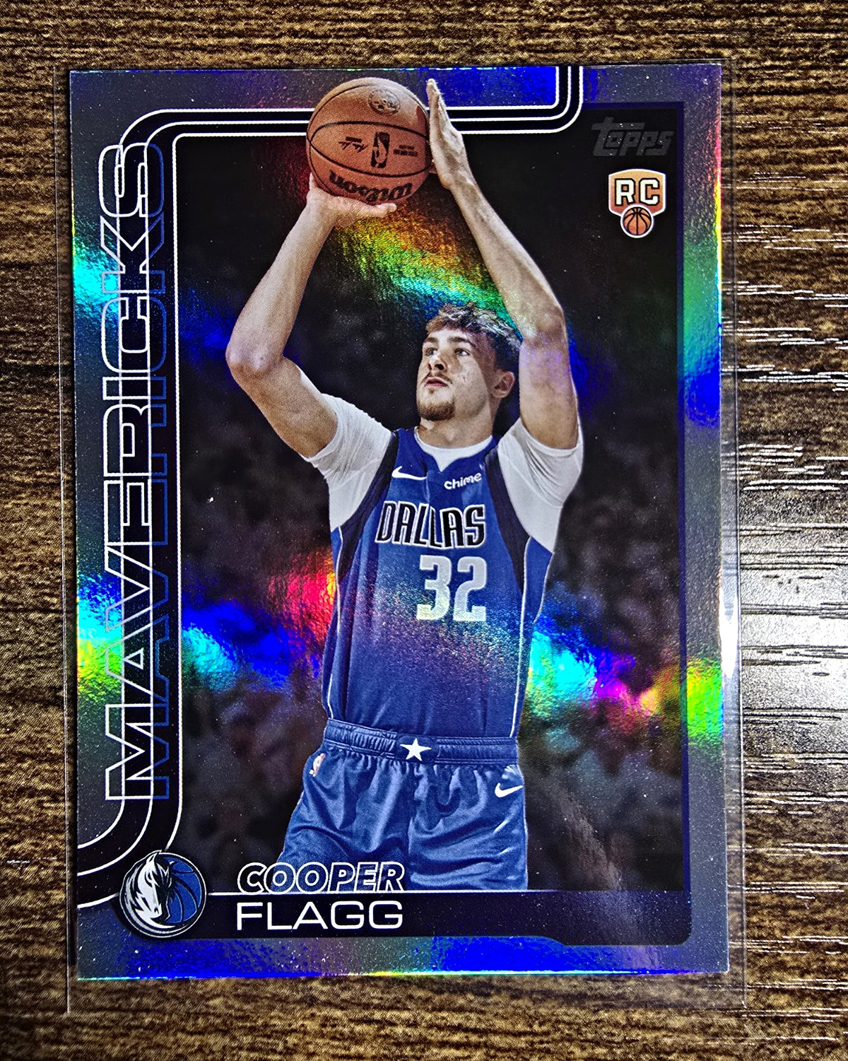 Topps 2025-26 Cooper Flagg RC Rainbow Foilboard #201 Dallas Mavericks