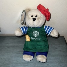 Starbucks France Exclusive Bearista Plush Teddy Bear with Apron and Baguette