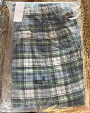 Brooks Brothers Flannel Plaid Pajama Pants Large Green Blue Cotton