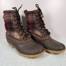LL Bean Bean Boots Womens Size 9 M ItemID 505853 Sherpa Lined Made in Maine USA
