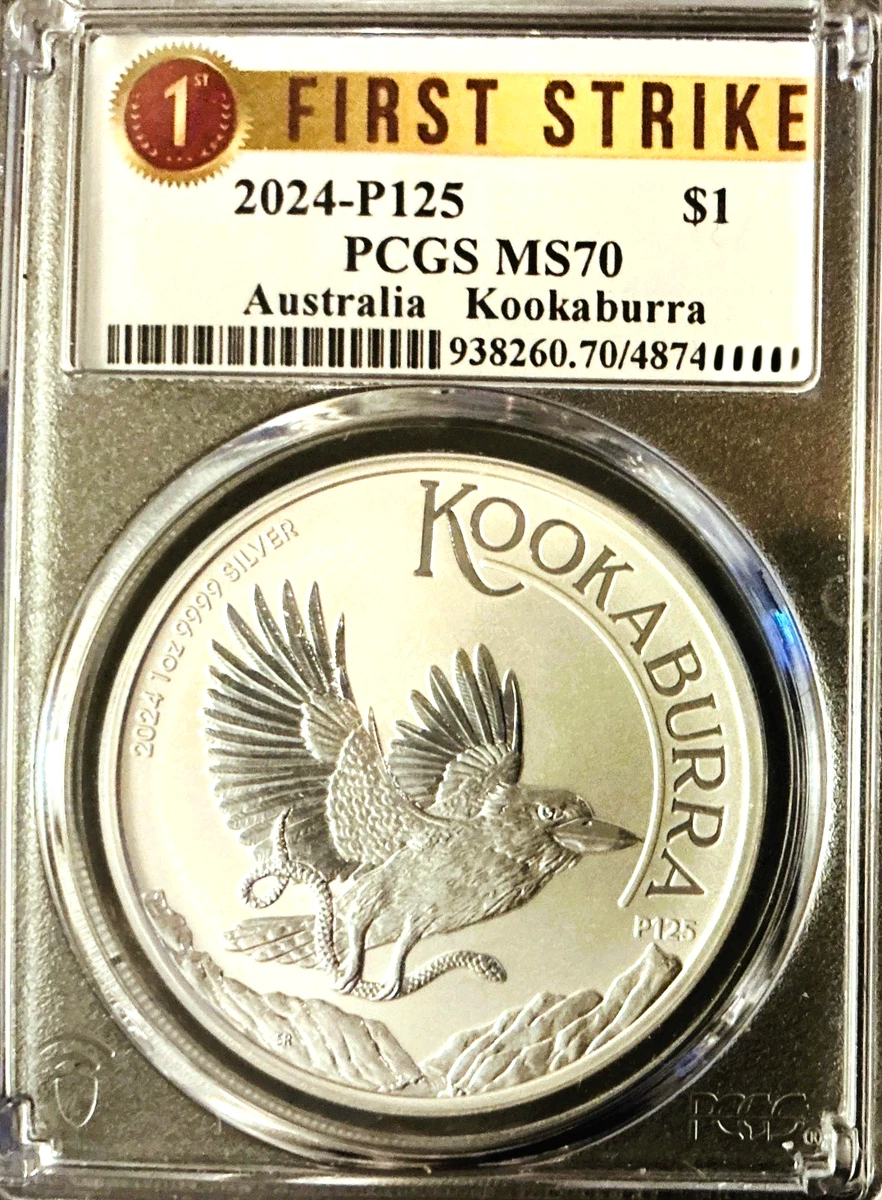Australian Kookaburra MS 70 Graded PCGS Certified Silver Bullion