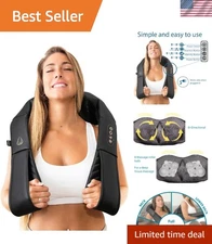 Shiatsu Massager with Heat: Deep Tissue Electric Massage Pillow for Neck & Back