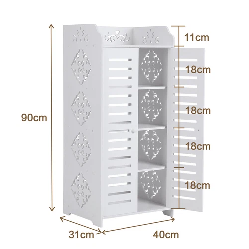 5 Tier Wooden Shoe Rack Storage Shelf Unit Cabinet Organiser Footwear Stand UK - Picture 12 of 45