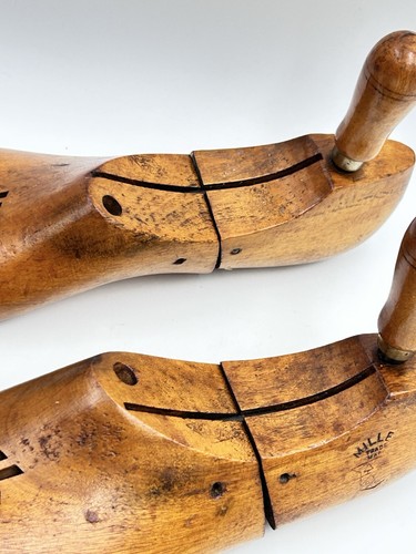 Antique 1st Gen 1904 Wooden Shoe Trees Stretchers Miller OAM Co., Fully Restored - Picture 11 of 15