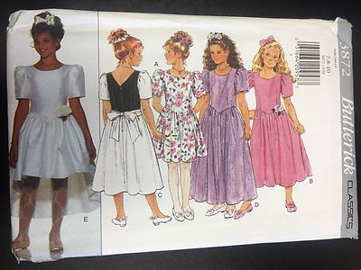 Butterick #3872 Girls' Dress - Multiple Sizes