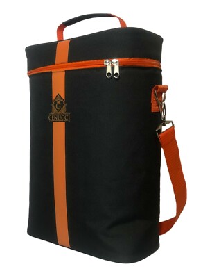 Genucci Three Bottle Leakproof Wine Cooler and Picnic Bag for outdoor parties