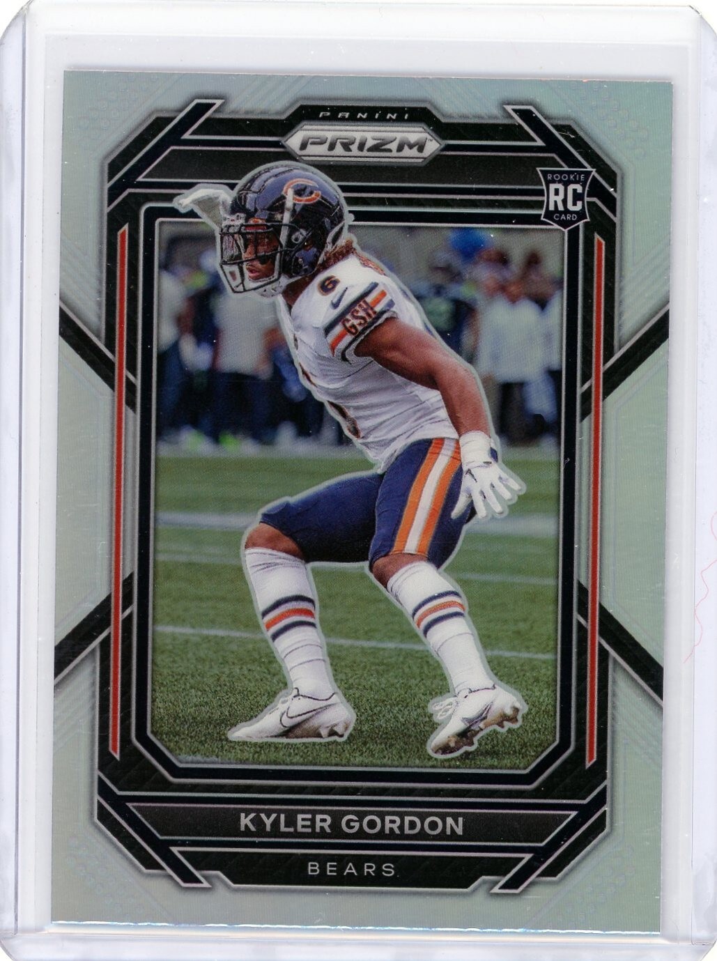 2022 Panini Prizm Kyler Gordon Silver Prizm RC #385 Chicago Bears