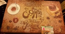 PVC ANTI-FATIGUE NON SLIP FLOOR MAT (18" x 30") COFFEE A BETTER MORNING by ACP