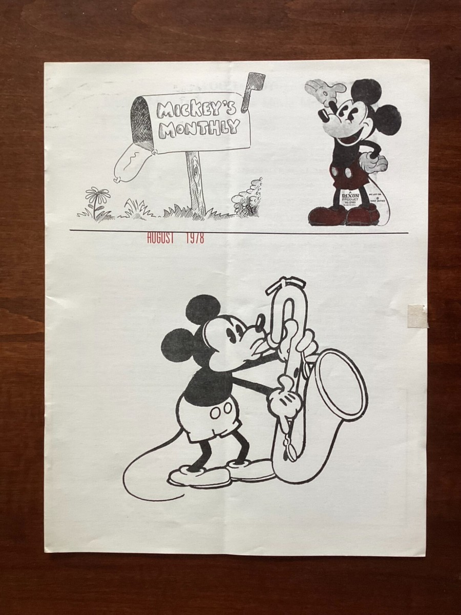 MICKEY'S MONTHLY - August 1978 - UNAUTHORIZED MICKEY MOUSE FANZINE