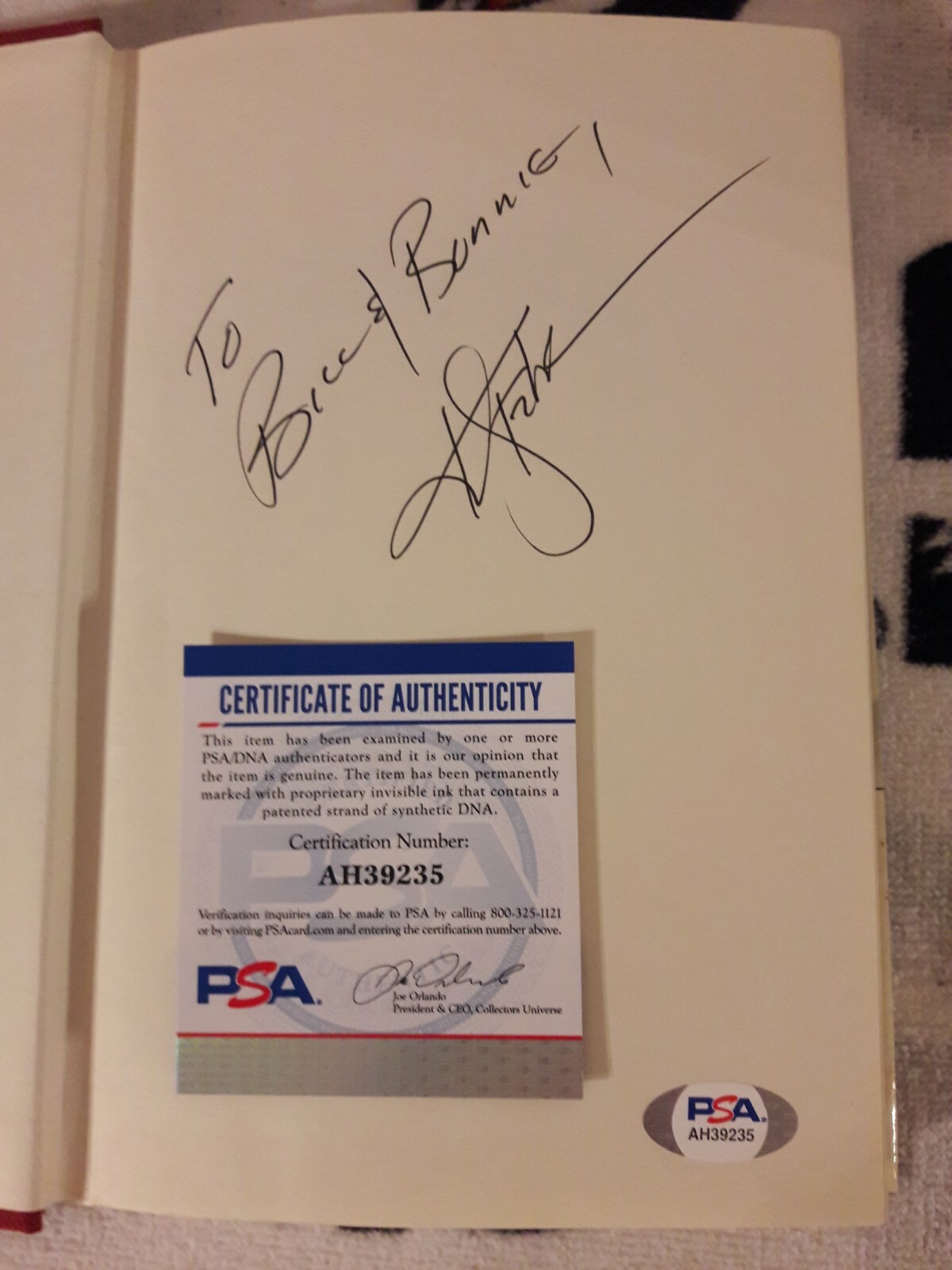 Ken Stabler Autographed Signed Oakland Raiders KENNY STABLER SNAKE BOOK PSA DNA COA ALABAMA CRIMSON TIDE 