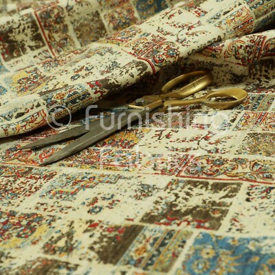 Feuerbehandelter Bedruckter Samt Abstraktes Patchwork Muster Polster Handarbeit Stoff