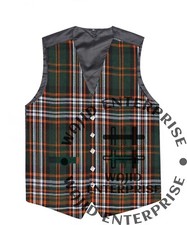 Heritage of Scotland tartan VEST Formal 5 Buttons Scottish Wedding Kilt Vest