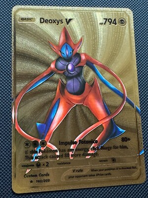 Pokemon Deoxys V #3 GOLD DISPLAY Card MINT CONDITION. | eBay