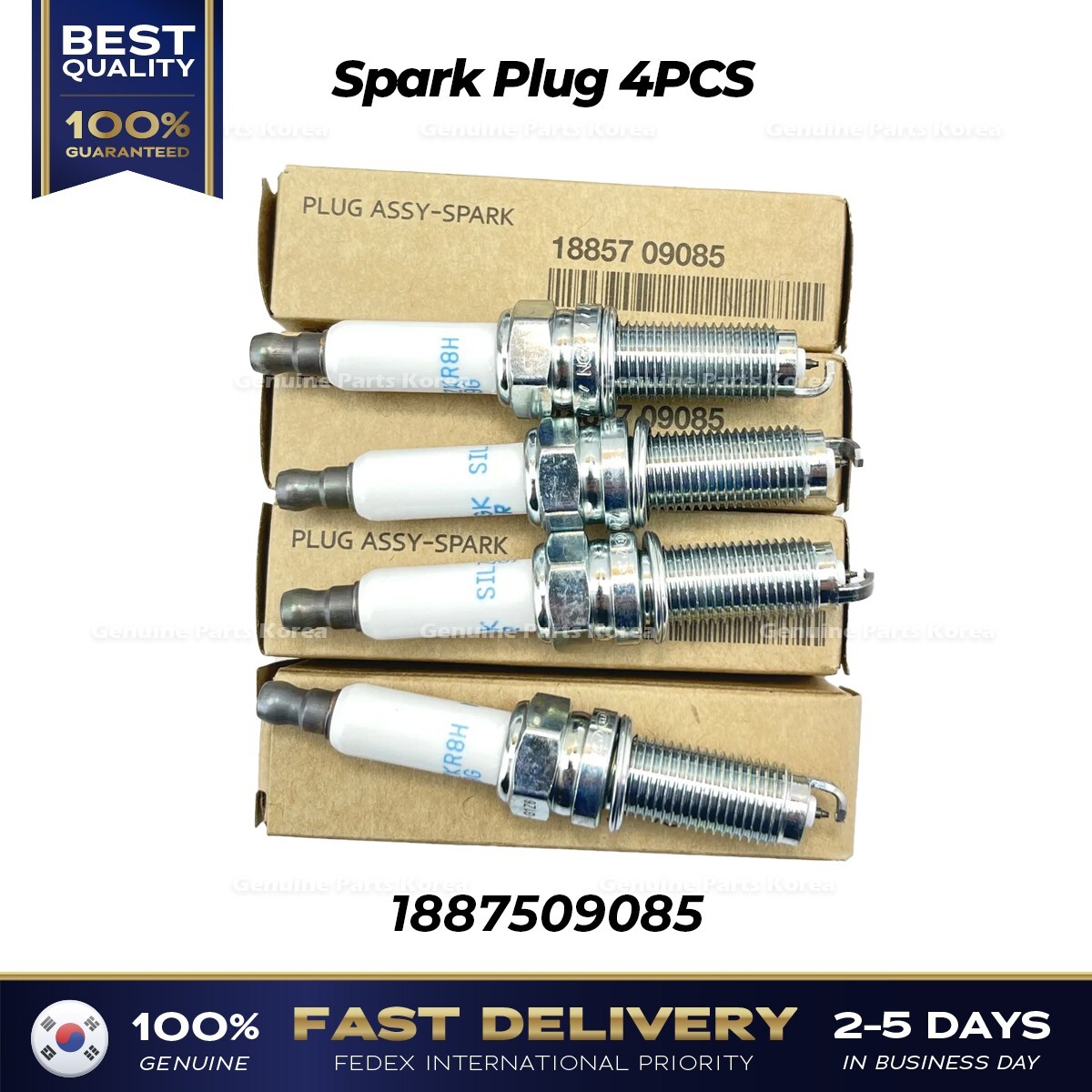 ⭐Genuine⭐ Spark Plug 4PCS 1887509085 for Hyundai Genesis