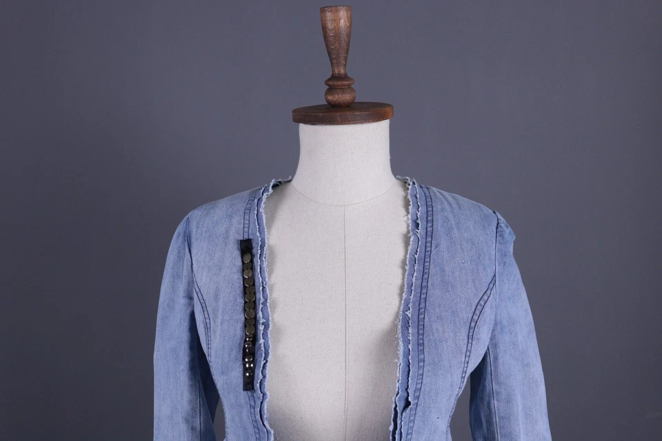 Chaqueta MARNI Azul Denim Recortada Ligera Capa Talla 36 Pequeña Foto 4 de 4