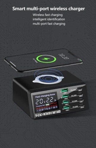 110W 8 Ports Wireless Charging Station PD Fast Charger USB Quick 3.0 Adapter HUB - Picture 4 of 6