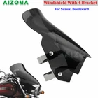 For Suzuki Boulevard M109R M90 Motorcycle Windshield Windscreen w/ Mount Bracket