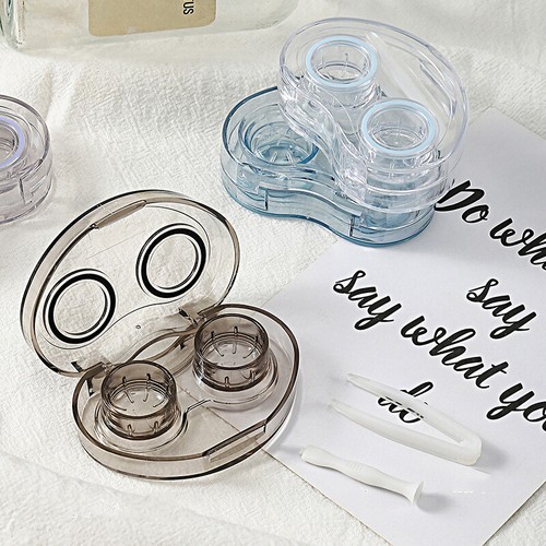 Cosmetic Contact Lens Box Visible Portable Lens Box With Tweezers Wearing Sti Pe - Picture 7 of 17