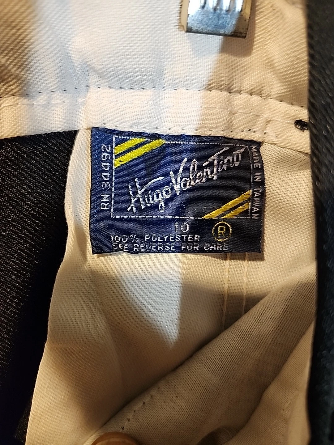 Pantaloni vintage Valentino da donna taglia 10 grigio antracite gamba affusolata