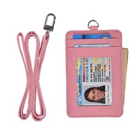 Slim Credit Card Holder Wallet Mens Women Leather Id Card Case Neck Wallet Pouch Slim Credit Card Holder Wallet Mens Women Leather Id Card Case Neck Wallet Pouch