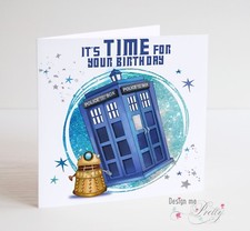 DOCTOR WHO PERSONALISED BIRTHDAY CARD - Son Brother Dad Timelord