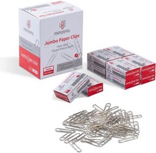 Paper Clips Nonskid, 1000 Large Paper Clips 10 Boxes of 100 Each , Bulk